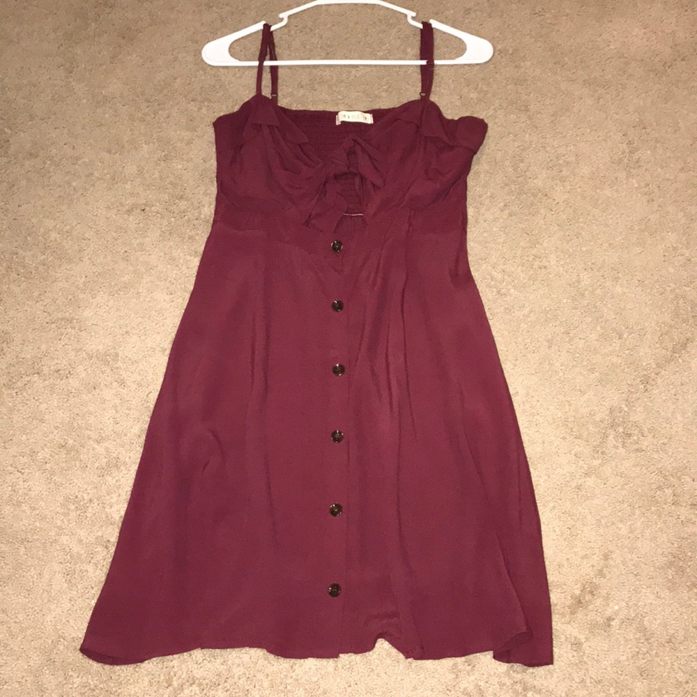 Maroon light sun dress/homecoming/date night dress
